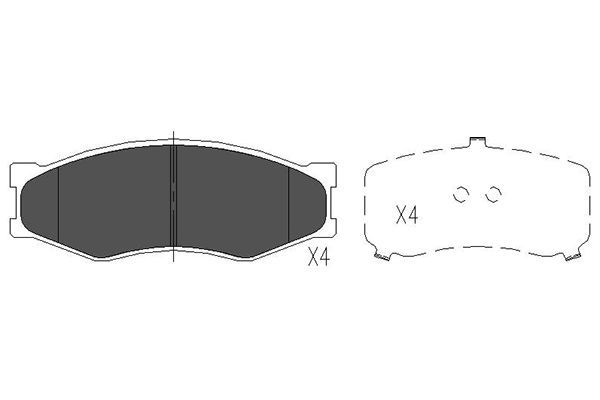 KAVO PARTS stabdžių trinkelių rinkinys, diskinis stabdys KBP-6523